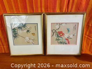 MaxSold Auction: Pair of Vintage Chinese Watercolour Paintings On Silk - Hamilton (Ontario, Canada) SELLER MANAGED Estate Sale Online Auction - Gertrude Street