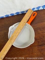 MaxSold Auction: Vintage LE CREUSET Enameled Cast Iron Skillet – Flame Orange - Hamilton (Ontario, Canada) SELLER MANAGED Estate Sale Online Auction - Gertrude Street