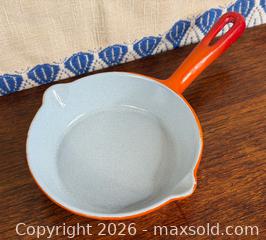 MaxSold Auction: Vintage Orange Enamel Cast Iron Skillet Japan - Hamilton (Ontario, Canada) SELLER MANAGED Estate Sale Online Auction - Gertrude Street