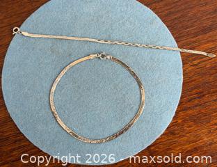 MaxSold Auction: Vintage Sterling Silver 'Herringbone' Link Bracelets - Hamilton (Ontario, Canada) SELLER MANAGED Estate Sale Online Auction - Gertrude Street