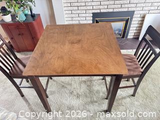 MaxSold Auction: Square 2-Seater Dining Table with 2 Chairs - Saanich (British Columbia, Canada) SELLER MANAGED Downsizing Online Auction - Viaduct Avenue East