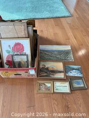 MaxSold Auction: Lot of Framed Artwork: Embroidery, Paintings, Prints - Victoria (British Columbia, Canada) PARTNER MANAGED Estate Sale Online Auction - Haida Drive