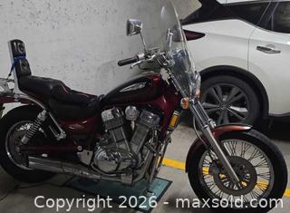MaxSold Auction: VIN JS1VX51L3V2102342 Suzuki Intruder VS1400 1400cc Burgundy / Maroon Motorcycle - White Rock (British Columbia, Canada) PARTNER MANAGED Estate Sale Online Auction - Foster Street (CONDO)