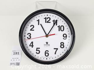 MaxSold Auction: Empire Quartz Backwards Wall Clock - Toronto (Ontario, Canada) SELLER MANAGED Downsizing Online Auction - Esandar Drive (STORAGE)