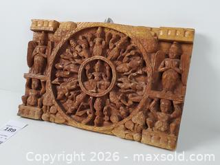 MaxSold Auction: Hand Carved Wooden Panel with Seated Figures - Toronto (Ontario, Canada) PARTNER MANAGED Downsizing Online Auction - Esandar Drive (STORAGE)
