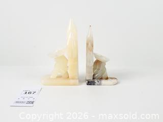 MaxSold Auction: Mexican Onyx Stone Siesta Man Cactus Bookends - Toronto (Ontario, Canada) PARTNER MANAGED Downsizing Online Auction - Esandar Drive (STORAGE)