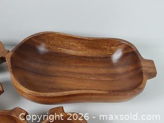 MaxSold Auction: Set of Five Mid-Century Monkey Pod Wood Serving Bowls - Toronto (Ontario, Canada) PARTNER MANAGED Downsizing Online Auction - Esandar Drive (STORAGE)