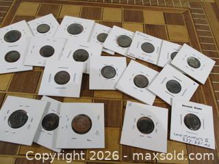 MaxSold Auction: 20 Ancient Roman Currency Coins. Part Of Roman Coin Hoard Found In Southern England 1970's. Late Roman Period in Britain. Five Coins Identified. - Toronto (Ontario, Canada) SELLER MANAGED Estate Sale Online Auction - Annette Street