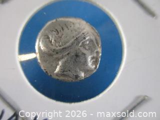 MaxSold Auction: Ancient Greek Silver Currency Coin. Nymph HISTIAIA 350-300 B.C. - Toronto (Ontario, Canada) SELLER MANAGED Estate Sale Online Auction - Annette Street