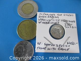 MaxSold Auction: Ancient Greek Silver Drachm Currency Coin. Alexander The Great 336-323 B.C. - Toronto (Ontario, Canada) SELLER MANAGED Estate Sale Online Auction - Annette Street