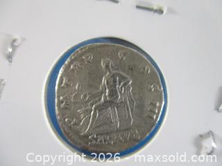 MaxSold Auction: Ancient Roman Silver Denarius Currency Coin. Emperor HADRIAN 117-138 A.D. Known For Hadrian's Wall. - Toronto (Ontario, Canada) SELLER MANAGED Estate Sale Online Auction - Annette Street