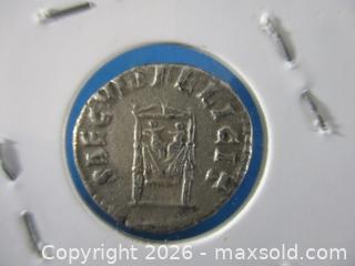 MaxSold Auction: Ancient Roman Silver Denarius Currency Coin. Empress Faustina "The Younger" 161-164 A.D. Wife To Emperor Marcus Aurelius. - Toronto (Ontario, Canada) SELLER MANAGED Estate Sale Online Auction - Annette Street