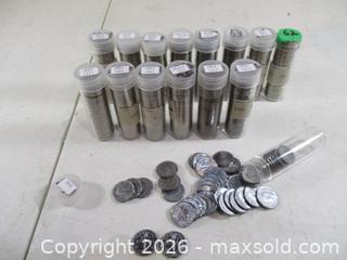 MaxSold Auction: Canada War Time King George To Early Queen Elizabeth Nickels In Tubes By The Year. - Toronto (Ontario, Canada) SELLER MANAGED Estate Sale Online Auction - Annette Street