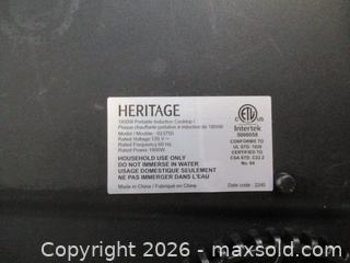 MaxSold Auction: HERITAGE 1800W Portable Induction Cooktop. Model 023750. - Toronto (Ontario, Canada) SELLER MANAGED Estate Sale Online Auction - Annette Street