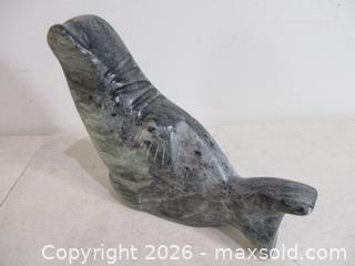 MaxSold Auction: Inuit Peoples Rock Carving Of Beluga Whales Head On Body Of A Walrus. Signed Illegably. - Toronto (Ontario, Canada) SELLER MANAGED Estate Sale Online Auction - Annette Street