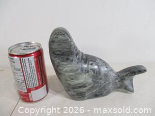 MaxSold Auction: Inuit Peoples Rock Carving Of Beluga Whales Head On Body Of A Walrus. Signed Illegably. - Toronto (Ontario, Canada) SELLER MANAGED Estate Sale Online Auction - Annette Street