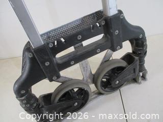 MaxSold Auction:  MAGNA CART 150 Pound Capacity, Aluminum Personal Folding Truck/Dolly, Industrial. Folding Wheels & Base For Easy Storage. Extendable Handle.  - Toronto (Ontario, Canada) SELLER MANAGED Estate Sale Online Auction - Annette Street