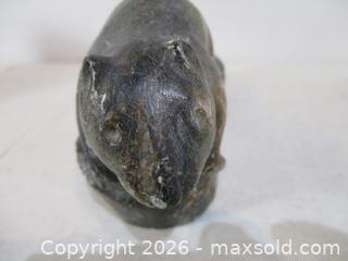 MaxSold Auction: Six Nations Stone  Carving Of Beaver By Lloyd Bennet. Signed "-14 Mohawk Nation, Lloyd Bennet". - Toronto (Ontario, Canada) SELLER MANAGED Estate Sale Online Auction - Annette Street