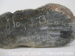 MaxSold Auction: Six Nations Stone  Carving Of Beaver By Lloyd Bennet. Signed "-14 Mohawk Nation, Lloyd Bennet". - Toronto (Ontario, Canada) SELLER MANAGED Estate Sale Online Auction - Annette Street