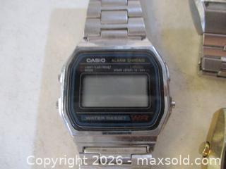 MaxSold Auction: Six Vintage Men's Watches With Digital Display. Mostly 1980s. 3 x SEIKO, One CASIO, ACQUA & One G-SHOCK. - Toronto (Ontario, Canada) SELLER MANAGED Estate Sale Online Auction - Annette Street