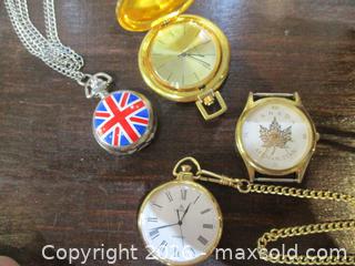 MaxSold Auction: Three Pocket Watches & Gold Inlay Canada/ Afghanistan Commemorative Watch Commemorating Canada's Involvement With 40 000 Canadian Troops. 2001-2014. - Toronto (Ontario, Canada) SELLER MANAGED Estate Sale Online Auction - Annette Street