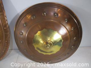 MaxSold Auction: Two Full Size Vintage Copper Shields. One Medieval Knights Shield & One Roman Legion Type Shield. - Toronto (Ontario, Canada) SELLER MANAGED Estate Sale Online Auction - Annette Street