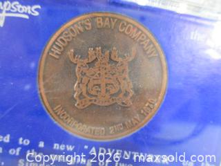 MaxSold Auction: Two Limited Edition Of 4 500, Hudson's Bay Company 1872-1991 Copper Medallions. - Toronto (Ontario, Canada) SELLER MANAGED Estate Sale Online Auction - Annette Street