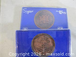MaxSold Auction: Two Limited Edition Of 4 500, Hudson's Bay Company 1872-1991 Copper Medallions. - Toronto (Ontario, Canada) SELLER MANAGED Estate Sale Online Auction - Annette Street