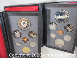 MaxSold Auction: Two Royal Canadian Mint Silver Content Double Dollar Sets. 1988 Ironworks Set & 1984 Toronto Skyline Set. - Toronto (Ontario, Canada) SELLER MANAGED Estate Sale Online Auction - Annette Street
