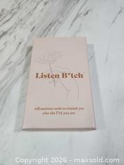 MaxSold Auction: Listen B*tch" affirmation cards   - Toronto (Ontario, Canada) SELLER MANAGED Downsizing Online Auction - Pilkington