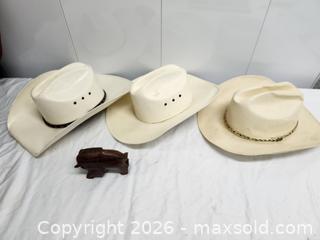 MaxSold Auction: 3 Cowboy hats and buffalo statue - Hanover Township (Pennsylvania, USA) PARTNER MANAGED Downsizing Online Auction - Airport Road (STORAGE)              