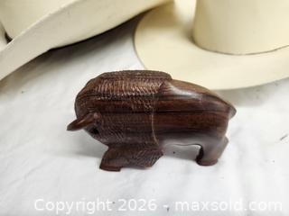 MaxSold Auction: 3 Cowboy hats and buffalo statue - Hanover Township (Pennsylvania, USA) PARTNER MANAGED Downsizing Online Auction - Airport Road (STORAGE)              