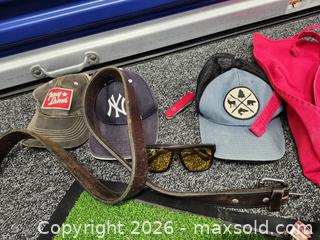 MaxSold Auction: assorted men's items - hats, belts, pocket cutter - Hanover Township (Pennsylvania, USA) PARTNER MANAGED Downsizing Online Auction - Airport Road (STORAGE)              