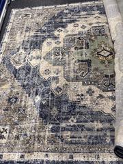 MaxSold Auction: Blue and beige rug - Hanover Township (Pennsylvania, USA) PARTNER MANAGED Downsizing Online Auction - Airport Road (STORAGE)              