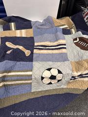 MaxSold Auction: Boys sports quilt - Hanover Township (Pennsylvania, USA) PARTNER MANAGED Downsizing Online Auction - Airport Road (STORAGE)              