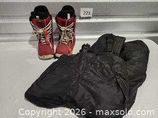 MaxSold Auction: Burton Snow Boots Mens Size 9 and Snow Pants Kids Size 16-18 Lot - Hanover Township (Pennsylvania, USA) PARTNER MANAGED Downsizing Online Auction - Airport Road (STORAGE)              