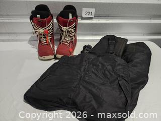 MaxSold Auction: Burton Snow Boots Mens Size 9 and Snow Pants Kids Size 16-18 Lot - Hanover Township (Pennsylvania, USA) PARTNER MANAGED Downsizing Online Auction - Airport Road (STORAGE)              