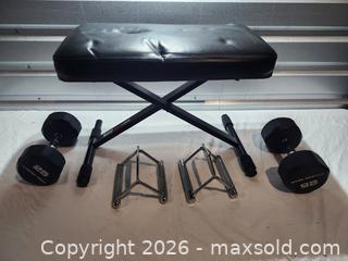 MaxSold Auction: Gym Bench & Weights - Hanover Township (Pennsylvania, USA) PARTNER MANAGED Downsizing Online Auction - Airport Road (STORAGE)              
