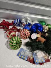 MaxSold Auction: Large Christmas Ornaments, Garlands, Command Hooks Lot - Hanover Township (Pennsylvania, USA) PARTNER MANAGED Downsizing Online Auction - Airport Road (STORAGE)              