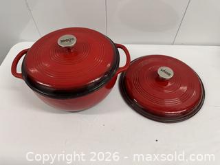 MaxSold Auction: Lodge cast iron pot with 2 lids - Hanover Township (Pennsylvania, USA) PARTNER MANAGED Downsizing Online Auction - Airport Road (STORAGE)              