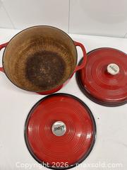 MaxSold Auction: Lodge cast iron pot with 2 lids - Hanover Township (Pennsylvania, USA) PARTNER MANAGED Downsizing Online Auction - Airport Road (STORAGE)              