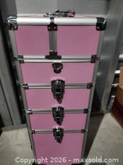 MaxSold Auction: Pink Makeup Travel Trunk  - Hanover Township (Pennsylvania, USA) PARTNER MANAGED Downsizing Online Auction - Airport Road (STORAGE)              