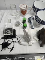 MaxSold Auction: Projector, statues, bowls, mug, shot glasses - Hanover Township (Pennsylvania, USA) PARTNER MANAGED Downsizing Online Auction - Airport Road (STORAGE)              