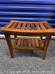 MaxSold Auction: teak wood bench - Hanover Township (Pennsylvania, USA) PARTNER MANAGED Downsizing Online Auction - Airport Road (STORAGE)              
