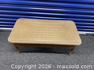 MaxSold Auction: Wicker outdoor coffee table - Hanover Township (Pennsylvania, USA) PARTNER MANAGED Downsizing Online Auction - Airport Road (STORAGE)              