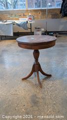 MaxSold Auction: Antique round side table  - Mississauga (Ontario, Canada) SELLER MANAGED Charity/Fundraising Online Auction - Lakeshore Road East