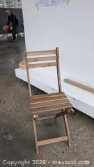 MaxSold Auction: Fold up wooden chair  - Mississauga (Ontario, Canada) SELLER MANAGED Charity/Fundraising Online Auction - Lakeshore Road East