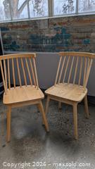 MaxSold Auction: Pair of wooden chairs - Mississauga (Ontario, Canada) SELLER MANAGED Charity/Fundraising Online Auction - Lakeshore Road East