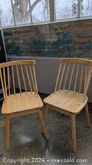 MaxSold Auction: Pair of wooden chairs - Mississauga (Ontario, Canada) SELLER MANAGED Charity/Fundraising Online Auction - Lakeshore Road East