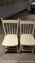MaxSold Auction: Pair Solid Wood Chairs - white - Mississauga (Ontario, Canada) SELLER MANAGED Charity/Fundraising Online Auction - Lakeshore Road East